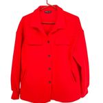 SheIn Red Women's Button Up Jacket - Double Pocket - Size 8/10 Photo 0