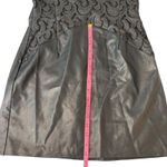 Eva Franco Anthropologie NWT Size 6 Navy Faux Leather Twofer Halter Mini Dress Blue Photo 6