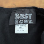 Vintage USA made Busy Body USA Made Partial Mesh Black Top Small Photo 1