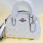 Coach Sydney Satchel In Signature Canvas Chalk/Glacier White NWT CA591. Photo 0
