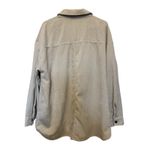Rue+ 1X Beige Corduroy Oversized Shacket Button Down Long Sleeve Jacket Photo 3