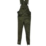 American Bazi Cotton Stretch Skinny Overalls Olive Green 7 Pocket Womens Small Photo 11