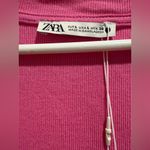 ZARA  Pink V-Neck Women's T-Shirt‎ Size L Photo 4