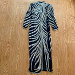 Vintage 1980s Black Beaded Silk Long Maxi Evening Gown Womens Medium Photo 1