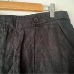 Madewell Clean Button-Tab Shorts in 100% Linen black Women’s SIZE 14 Photo 3