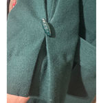 Vintage Portrait 100% Wool Coat Forest Green Sz 14 Petite Long belted FLAWS Photo 12