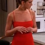 Ann Taylor VTG 90’s Red Silk Shantung Spaghetti Strap Dress w/Embroidery Rachel Photo 0