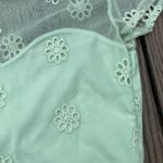 Urban Outfitters  size medium pale green mint lace floral top pins and needles Photo 2