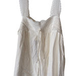 Allegra K  White Lace Trim Top Photo 0