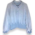 Peach Love California  balloon sleeve snap pullover Photo 0