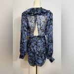 New! Sabina Musayev Long Sleeve Mini Lark Dress in Black Print Sz XS $307 Purple Photo 14