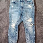 Judy Blue boyfriend fit acid wash distressed high waisted ankle women's 14W Photo 0