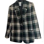 White Stag Vintage Wool Blend Tartan Blazer Green, Red, White 12 Photo 0