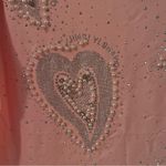 Women’s Pink Embellished Rhinestone & Pearls Oversized Short Sleeve T Photo 3