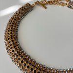 Oscar de la Renta NWOT  Gold and Blue Mesh Necklace Photo 6