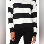 Bobi  Los Angeles Black and White Center Stitch Sweater Size M Photo 5