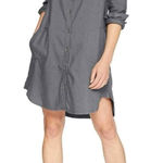 prAna Yarrow Dress Long Sleeved Shirt Grey Organic Cotton Size Small Photo 0