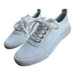 Tommy Bahama  Women's Perforated White Leather Lace-Up Sneakers size 7 low-tops Photo 3