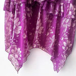 Urban Outfitters UO Tuli Ruffle Midi Skirt Purple Floral Women's Size M Photo 2
