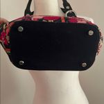 Talbots Black/Pink/Orange Cotton Canvas/Leather Purse Photo 5