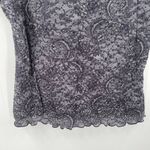 Y2K Top Large Short Sleeve 2000s Lace Print Rhinestones Babydoll Bratz Vintage Black Photo 8