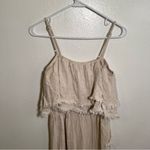 Umgee Losing My Mind Tiered Jumpsuit Beige Linen S Photo 10