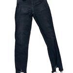 AGOLDE Sophie Shout Distressed Chewed Hem Black mid rise Skinny Jeans Photo 5