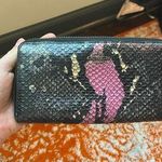 Coach Accordion Zip Wallet in Embossed Python Leather Photo 0