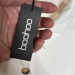 Boohoo NWT MATERNITY RIBBED COLLARED MAXI T-SHIRT DRESS WHITE POLO Size 12 Photo 6