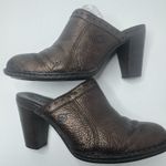 Born Bronze Leather Mules Size 6 Brown Photo 5