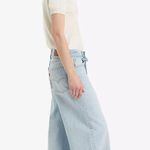 Levi's NWT  Xl Baggy Straight Women's Jeans 27X31 Light Blue  Removable Belt Photo 6