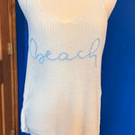 Vintage Havana  White Sweater Tank. “Beach”. NWT. Size Large Photo 0