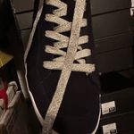 Banana Republic NEW IN BOX  blue suede high top sneakers with gold laces Photo 1