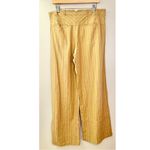 Free People NWT Linen Blend Pink Pinstripe Wide-Leg Trouser Style Pants Photo 7