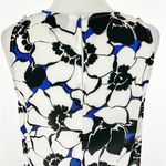 Who What Wear Floral Print Sleeveless Blouse Tank Top White Black Blue Size Small Photo 9