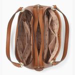 Kate Spade  Leila Triple Compartment Patchwork Suede Brown Medium Shoulder Bag Photo 14