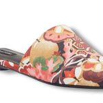 Natori Adore Pointed Toe Mules Size 7.5 Ikebana Floral Satin Slip-On Photo 0