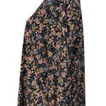 Vince Camuto Medium Top Floral Stretch Pleated V-Neck 3/4 Sleeves Hi-Low Multi Photo 5
