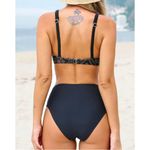 Cupshe Bikini V Neck Bralette High Waist Ethnic Pattern Two Piece Swimsuit NWT S Photo 1