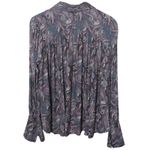 Free People  Modern Muse Button Down Long Sleeve Paisley Print‎ Blouse Top Boho Photo 7
