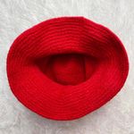 Vintage 90’s Red & Black Soft Rope Casual Winter Fall Hat Photo 4