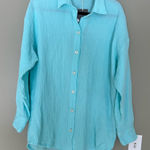 Vitamin A Aqua Button-Up women’s Shirt Photo 0