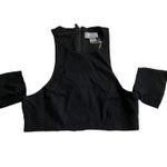 Finders Keepers black cold shoulder high neck crop top Medium Photo 2