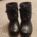 Sperry Women's Saltwater Sherpa Black Duck Boots Size 6.5 Photo 2