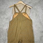 Known Supply Women’s Organic Cotton Cadence Overall Retro in Apricot Plaid M Yellow Size M Photo 7