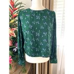 Modcloth  x Collectif Bow For The Bold Tie Back Blouse Green Photo 1