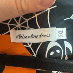 Bbonline‎ Halloween Jack O Lantern Cotton Dress Size 2XL Festive Teacher Party Orange Photo 4