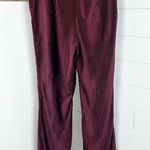 Urban Outfitters Ribbed Velvet Corduroy High Rise Flare Pants Burgundy Size 8 Photo 1