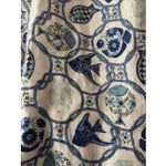 Isaac Mizrahi Pants 100% Linen Wide Leg Beach Printed Fish Blue White Size L Photo 2