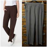 NWOT! Denim & Co. Active Regular Straight Leg Knit Pants Gray Size L Photo 1